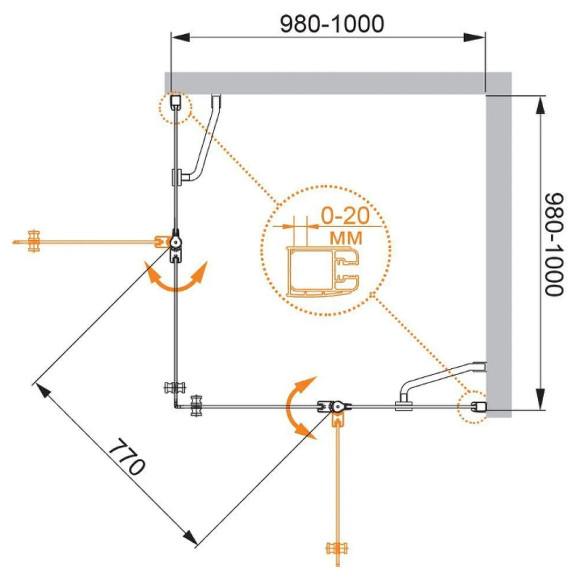 Душевой уголок Cezares Elena 100x100 ELENA-W-A-22-100-C-Cr профиль Хром стекло прозрачное Душевой уголок Cezares Elena 100x100 ELENA-W-A-22-100-C-Cr профиль Хром стекло прозрачное
