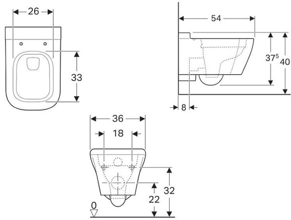 Унитаз Geberit myDay 201460600 подвесной без сиденья Белый Унитаз Geberit myDay 201460600 подвесной без сиденья Белый
