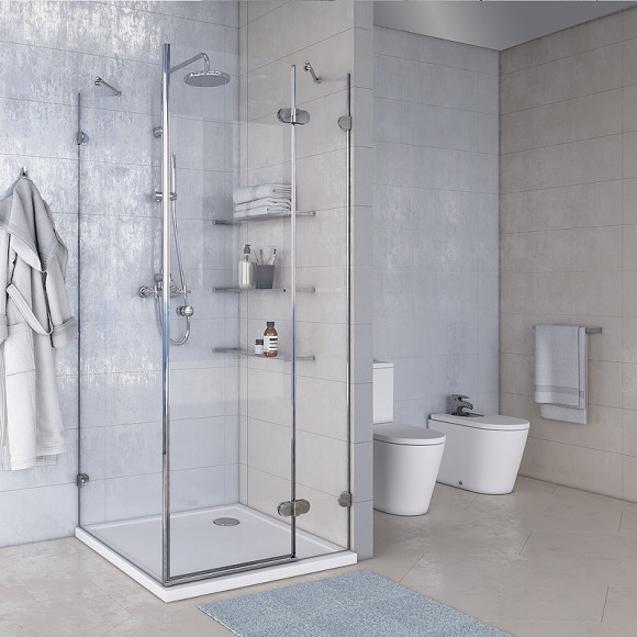 Душевой уголок Aquaton Lax SQR 90х90 R 1AX018SSXX000 профиль Хром стекло прозрачное