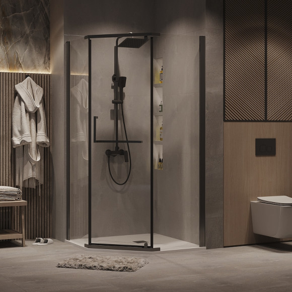 Душевой уголок Grossman Pragma 100х100 302.K33.03.1010.42.00 профиль Графит сатин стекло прозрачное Душевой уголок Grossman Pragma 100х100 302.K33.03.1010.42.00 профиль Графит сатин стекло прозрачное