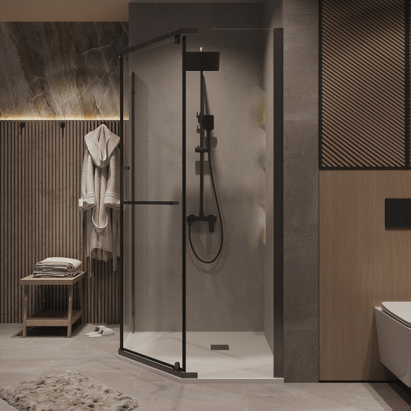 Душевой уголок Grossman Pragma 100х100 302.K33.03.1010.42.00 профиль Графит сатин стекло прозрачное Душевой уголок Grossman Pragma 100х100 302.K33.03.1010.42.00 профиль Графит сатин стекло прозрачное