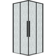 Душевой уголок Grossman Galaxy 80х80 300.K33.01.8080.21.02 профиль Черный матовый стекло шиншилла