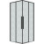 Душевой уголок Grossman Galaxy 80х80 300.K33.01.8080.21.02 профиль Черный матовый стекло шиншилла