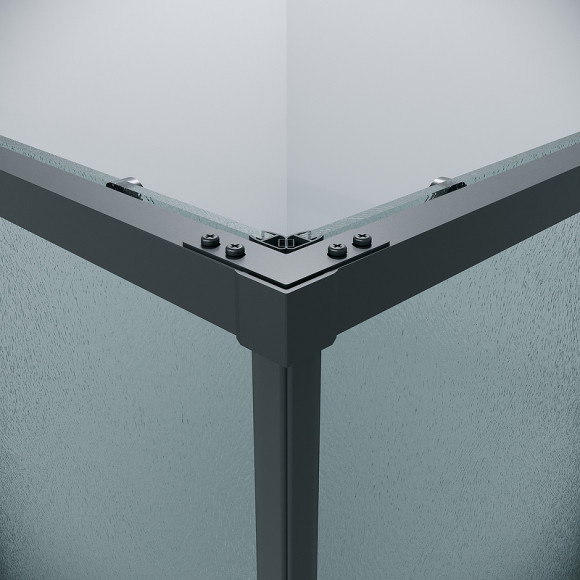 Душевой уголок Grossman Galaxy 80х80 300.K33.01.8080.21.02 профиль Черный матовый стекло шиншилла Душевой уголок Grossman Galaxy 80х80 300.K33.01.8080.21.02 профиль Черный матовый стекло шиншилла