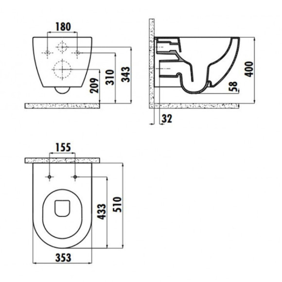 Унитаз Creavit Free FE322-11CM00E-0000 подвесной Капучино матовый без сиденья Унитаз Creavit Free FE322-11CM00E-0000 подвесной Капучино матовый без сиденья