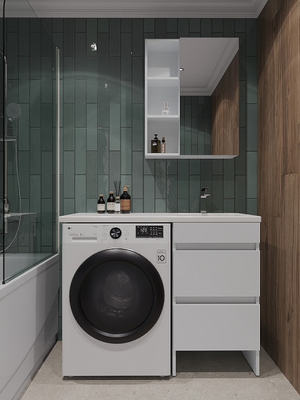 Тумба с раковиной Orange Sistema 110 R ST-110TUW+RAR Белая глянцевая Тумба с раковиной Orange Sistema 110 R ST-110TUW+RAR Белая глянцевая