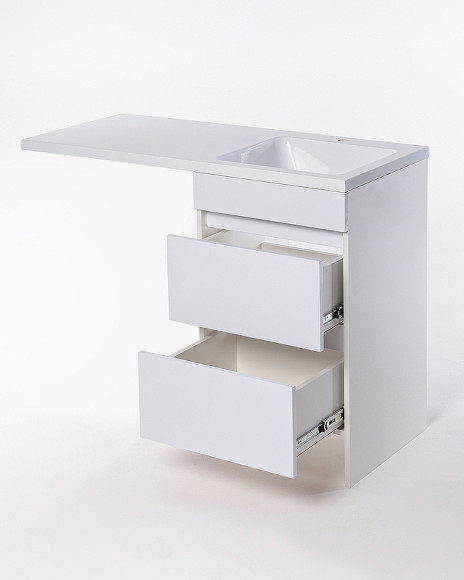Тумба с раковиной Orange Sistema 110 R ST-110TUW+RAR Белая глянцевая Тумба с раковиной Orange Sistema 110 R ST-110TUW+RAR Белая глянцевая