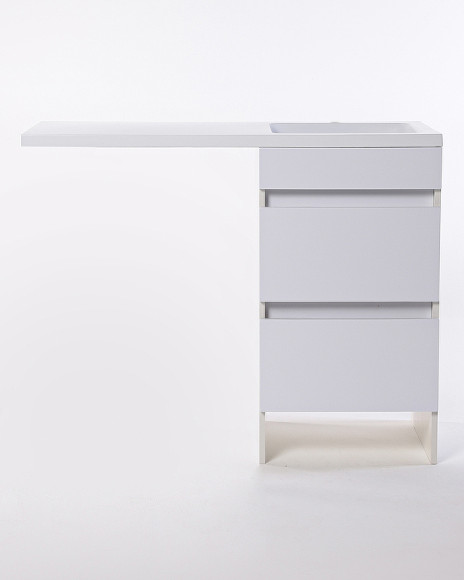 Тумба с раковиной Orange Sistema 110 R ST-110TUW+RAR Белая глянцевая Тумба с раковиной Orange Sistema 110 R ST-110TUW+RAR Белая глянцевая