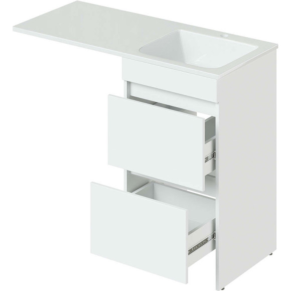 Тумба с раковиной Orange Sistema 110 R ST-110TUW+RAR Белая глянцевая Тумба с раковиной Orange Sistema 110 R ST-110TUW+RAR Белая глянцевая