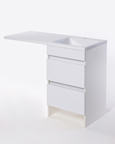 Тумба с раковиной Orange Sistema 110 R ST-110TUW+RAR Белая глянцевая Тумба с раковиной Orange Sistema 110 R ST-110TUW+RAR Белая глянцевая