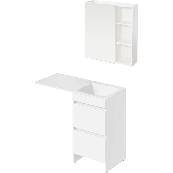 Тумба с раковиной Orange Sistema 110 R ST-110TUW+RAR Белая глянцевая Тумба с раковиной Orange Sistema 110 R ST-110TUW+RAR Белая глянцевая