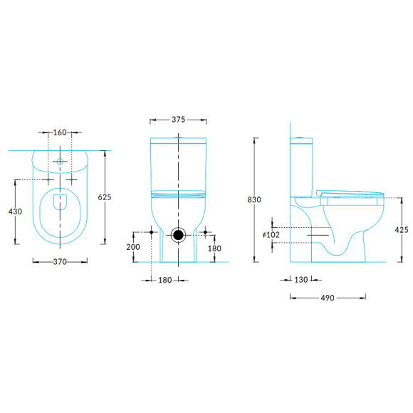 Унитаз компакт Kerama Marazzi Buongiorno Pro BG.Pro.wc.01 Белый глянцевый без бачка и сиденья