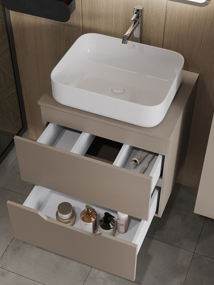 Тумба с раковиной Orange Line 60 Li-60TuLMDF+B05-500W подвесная Латте матовый Тумба с раковиной Orange Line 60 Li-60TuLMDF+B05-500W подвесная Латте матовый