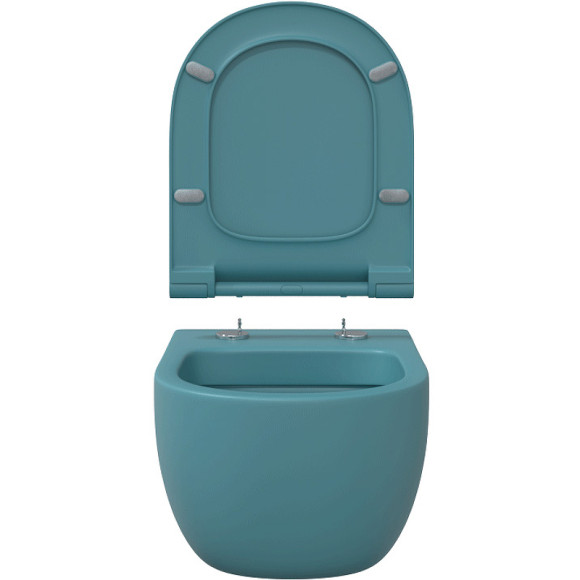 Унитаз Berges Ego XL 082140 подвесной Темно-синий матовый с сиденьем Микролифт Унитаз Berges Ego XL 082140 подвесной Темно-синий матовый с сиденьем Микролифт