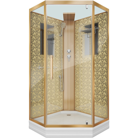 Душевая кабина Niagara Luxe NG-7799GBK 90x90 без гидромассажа