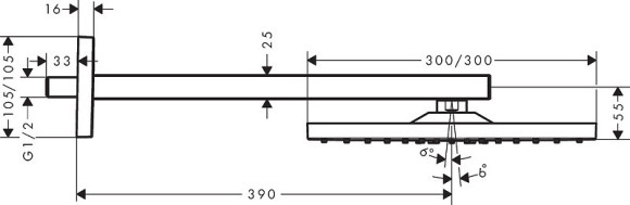 Верхний душ Hansgrohe Raindance E 26238000 Хром