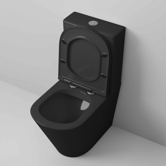 Унитаз компакт Grossman GR-4450BMS Черный матовый с сиденьем Микролифт Унитаз компакт Grossman GR-4450BMS Черный матовый с сиденьем Микролифт