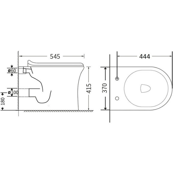 Унитаз Agger AT01200 приставной с сиденьем Микролифт Унитаз Agger AT01200 приставной с сиденьем Микролифт