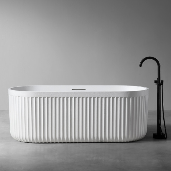 Ванна из искусственного камня Abber Stuttgart 170x75 AM9925 Белая матовая без гидромассажа Ванна из искусственного камня Abber Stuttgart 170x75 AM9925 Белая матовая без гидромассажа