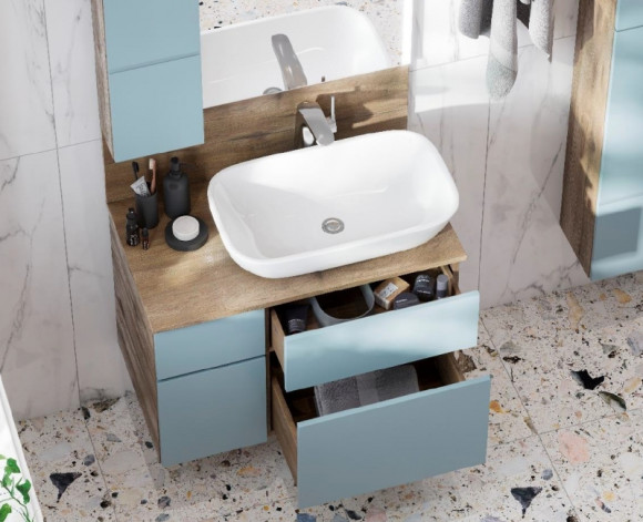 Тумба под раковину Aquaton Мишель 100 1A256901MIX30 подвесная Дуб рустикальный Фьорд