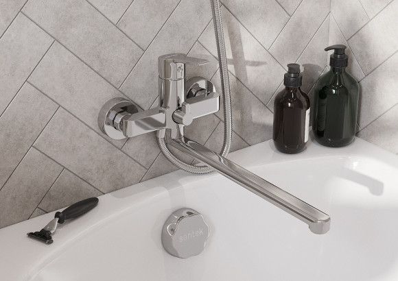 Смеситель для ванны Santek Найра WH5A12001C001 универсальный Хром