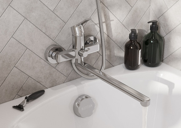 Смеситель для ванны Santek Найра WH5A12001C001 универсальный Хром