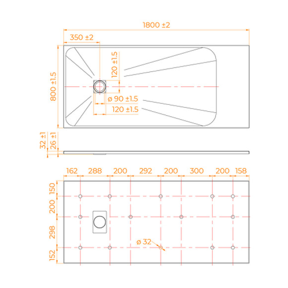 Душевой поддон из стеклопластика RGW TSS-W 180x80 553502818-01 Белый Душевой поддон из стеклопластика RGW TSS-W 180x80 553502818-01 Белый