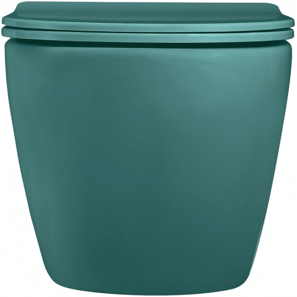 Унитаз Abber Bequem AC1101MBG подвесной Темно-зеленый матовый с сиденьем Микролифт Унитаз Abber Bequem AC1101MBG подвесной Темно-зеленый матовый с сиденьем Микролифт