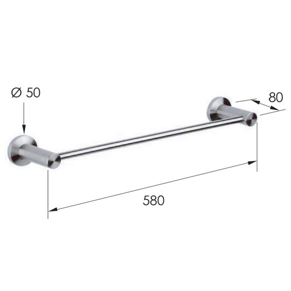 Полотенцедержатель Remer Minimal Mi30INOXCR Нержавеющая сталь