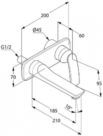 Смеситель для раковины Kludi Balance 522468775 Черный Хром
