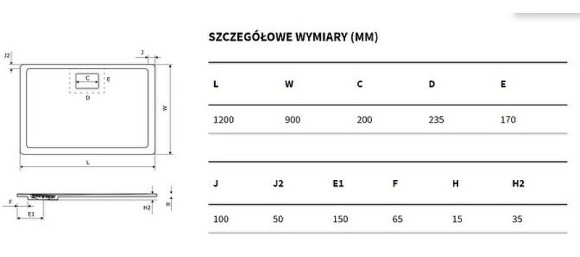 Душевой поддон из искусственного камня Excellent Lavano 120x90 BREX.1103.120.090.CON Бетон Душевой поддон из искусственного камня Excellent Lavano 120x90 BREX.1103.120.090.CON Бетон
