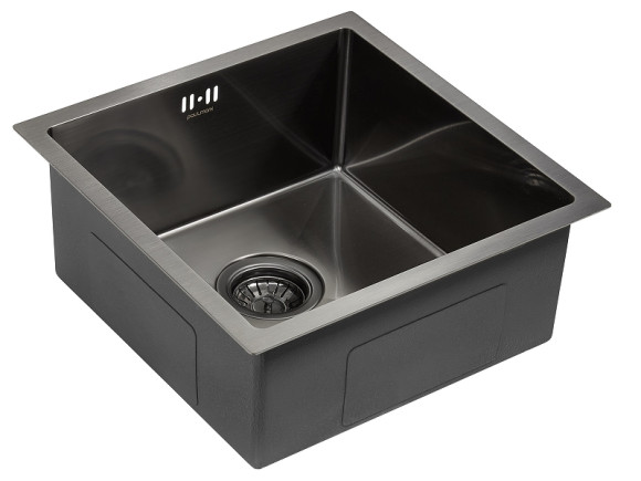 Кухонная мойка Paulmark Gerberg 44 Uni PM254444-GM Вороненая сталь Кухонная мойка Paulmark Gerberg 44 Uni PM254444-GM Вороненая сталь