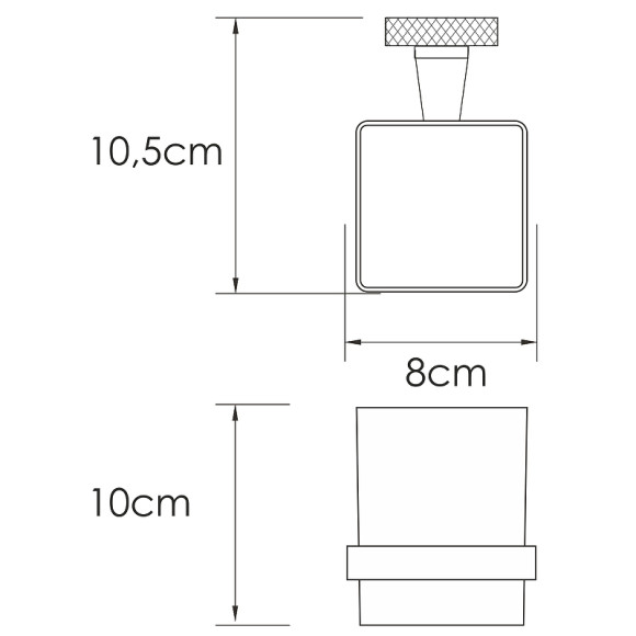 Стакан для зубных щеток WasserKRAFT Tauber K-64428 Никель