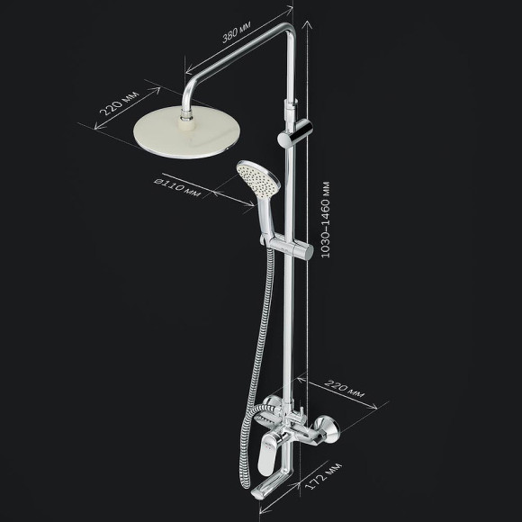 Душевая система AM.PM Sunny F0785C900 Хром Душевая система AM.PM Sunny F0785C900 Хром
