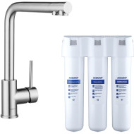 Смеситель для кухни Swedbe Selene Plus K8540K с фильтром Нержавеющая сталь Смеситель для кухни Swedbe Selene Plus K8540K с фильтром Нержавеющая сталь