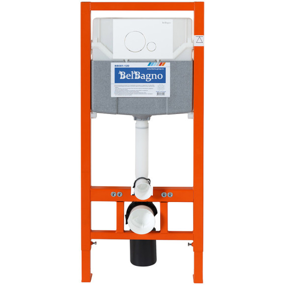 Инсталляция BelBagno BB001-120/BB014-SR-BIANCO с Белой клавишей смыва Инсталляция BelBagno BB001-120/BB014-SR-BIANCO с Белой клавишей смыва