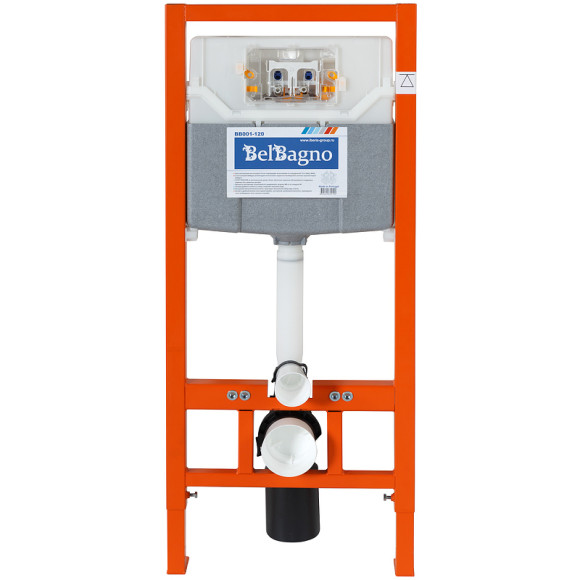 Инсталляция BelBagno BB001-120/BB014-SR-BIANCO с Белой клавишей смыва Инсталляция BelBagno BB001-120/BB014-SR-BIANCO с Белой клавишей смыва