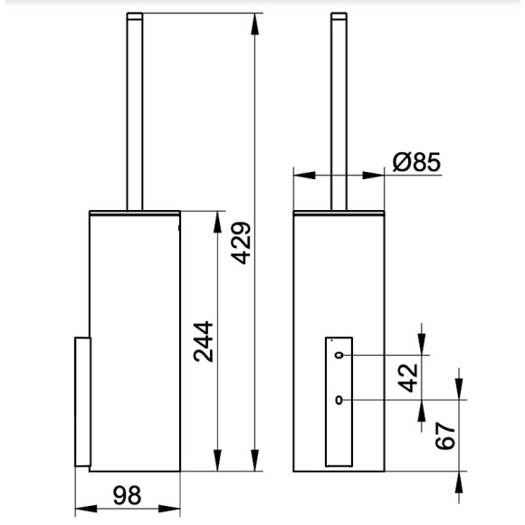 Туалетный ершик Keuco Edition 400 11564 019000 Хром Туалетный ершик Keuco Edition 400 11564 019000 Хром