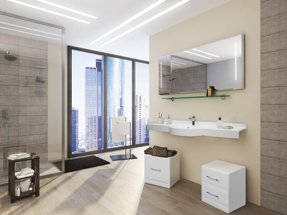 Зеркало Aquaton Отель 150 1A107502OT010 с подсветкой с функцией антипар и подогревом