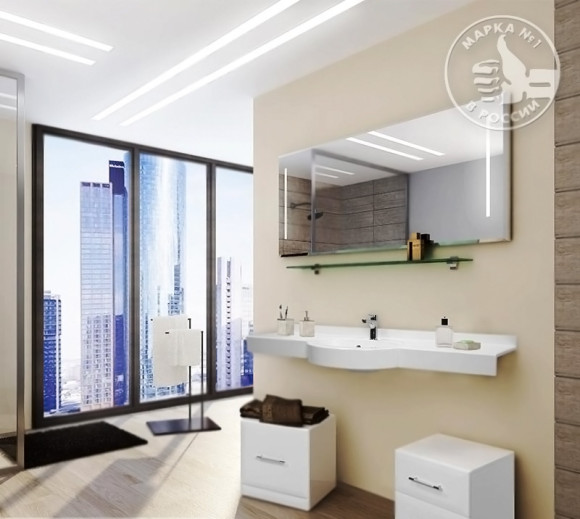 Зеркало Aquaton Отель 150 1A107502OT010 с подсветкой с функцией антипар и подогревом