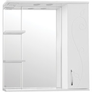 Зеркало со шкафом Style Line Эко фьюжн Панда 80 С с подсветкой Белый глянец Зеркало со шкафом Style Line Эко фьюжн Панда 80 С с подсветкой Белый глянец