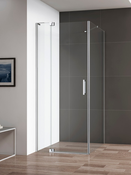 Душевой уголок Cezares Slider 90x80 SLIDER-AH-1-80-80/90-C-Cr профиль Хром стекло прозрачное