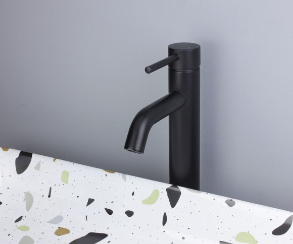 Смеситель для раковины Bronze de Luxe Scandi 1452B Черный матовый Смеситель для раковины Bronze de Luxe Scandi 1452B Черный матовый