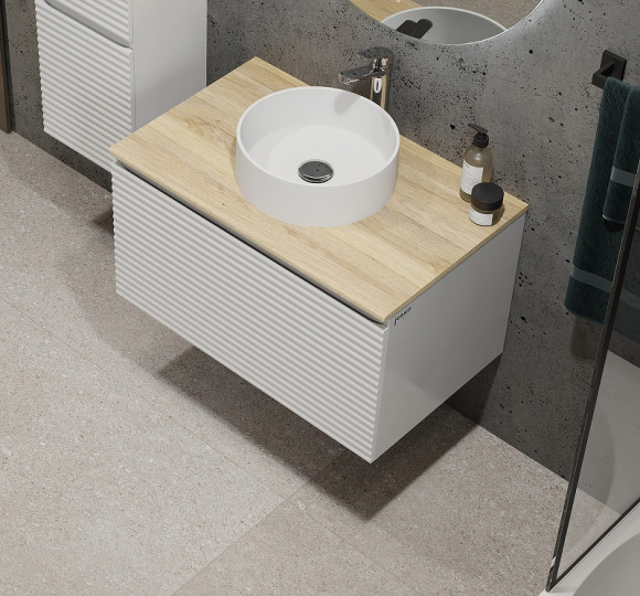 Тумба под раковину Jorno Cossety 80 Coss.01.80/P/W-DG/JR подвесная Белый Тумба под раковину Jorno Cossety 80 Coss.01.80/P/W-DG/JR подвесная Белый