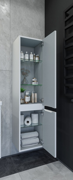 Шкаф пенал Caprigo Forte 35 R 36150R-SF027 подвесной Белый матовый