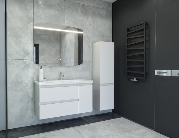 Шкаф пенал Caprigo Forte 35 R 36150R-SF027 подвесной Белый матовый