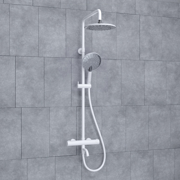 Душевая система WasserKRAFT A188.067.059.WM Thermo с термостатом Белый матовый Душевая система WasserKRAFT A188.067.059.WM Thermo с термостатом Белый матовый