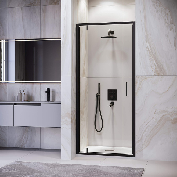 Душевая дверь RGW Leipzig LE-102-B 80 711210208-14 профиль Черный стекло прозрачное Душевая дверь RGW Leipzig LE-102-B 80 711210208-14 профиль Черный стекло прозрачное