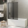 Шторка на ванну Berges River S Slider Black 98х145 065018 профиль Черный матовый стекло тонированное Шторка на ванну Berges River S Slider Black 98х145 065018 профиль Черный матовый стекло тонированное