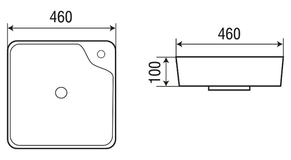 Раковина-чаша WeltWasser Elbach 2181 46 10000004576 Белый глянец